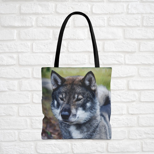 Shikoku Tote Bag – Rare Japanese Dog Lover Gift – Watercolor Shikoku Art