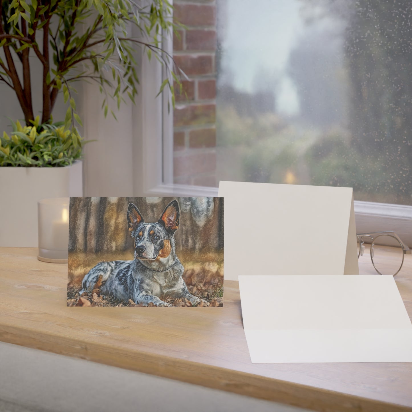 Australian Cattle Dog Greeting Cards (Set of 10, 30, 50) | Blue Heeler Red Heeler Dog Lover Stationery