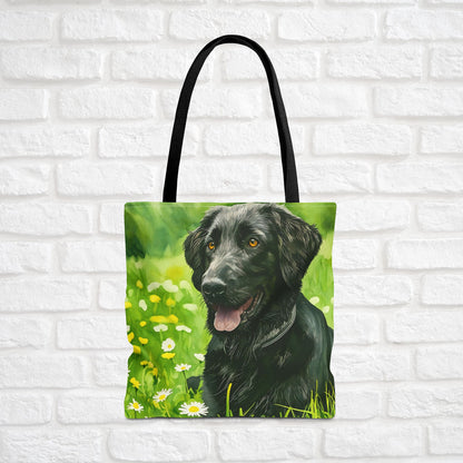 Flat-Coated Retriever Tote Bag – Watercolor Dog Art Gift