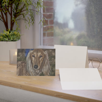 Saluki Greeting Cards – Elegant Dog Lover Stationery – Artistic Saluki Design