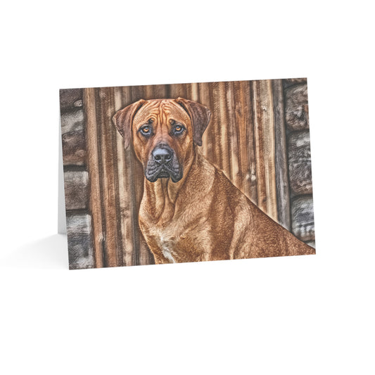 Rhodesian Ridgeback Greeting Cards – Majestic Dog Lover Stationery – Artistic Ridgeback Design
