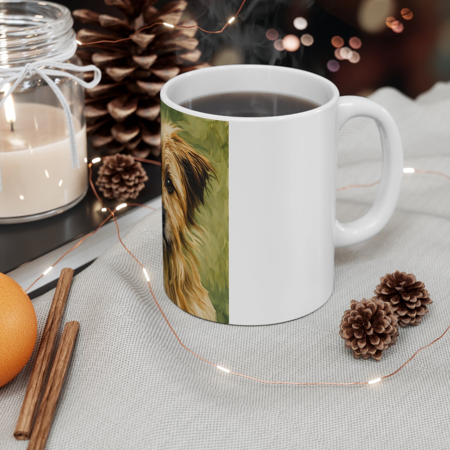 Pyrenean Shepherd Coffee Mug – Cheerful Dog Lover Gift – Watercolor Pyrenean Shepherd Art