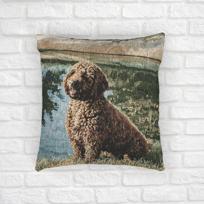 Spanish Water Dog Decorative Pillow – Curly-Coat Breed Home Décor