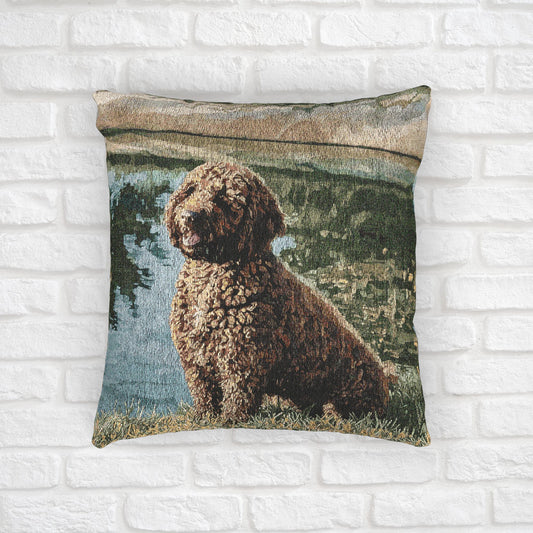 Spanish Water Dog Decorative Pillow – Curly-Coat Breed Home Décor