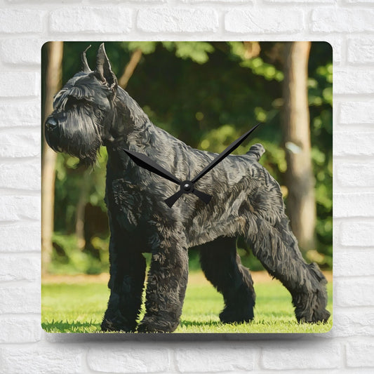 Giant Schnauzer Wall Clock – Watercolor Dog Lover Home Décor