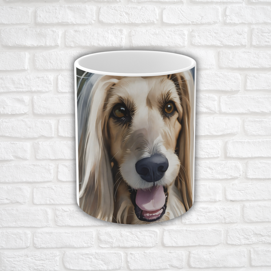 Afghan Hound Coffee Mug | Elegant Dog Lover Gift | Watercolor Pet Art Cup