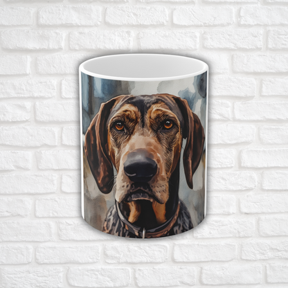 American English Coonhound Coffee Mug – 11 oz Ceramic Dog Lover Gift with Coonhound Watercolor Art