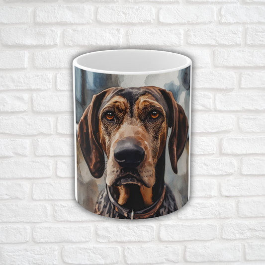 American English Coonhound Coffee Mug – 11 oz Ceramic Dog Lover Gift with Coonhound Watercolor Art