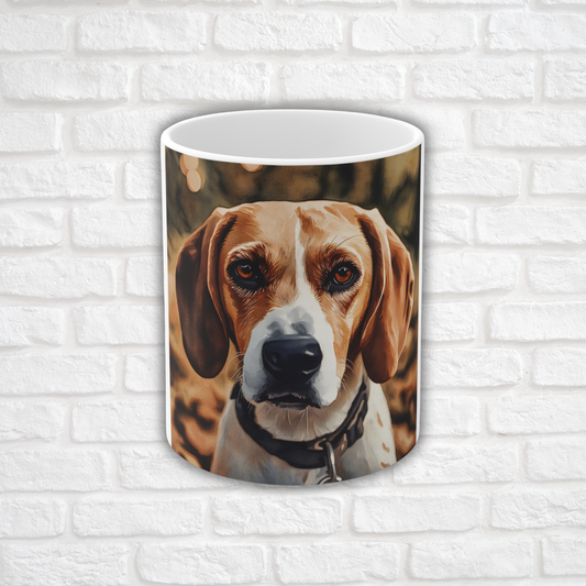 American Foxhound Coffee Mug – 11 oz Ceramic Dog Lover Gift with Foxhound Watercolor Art