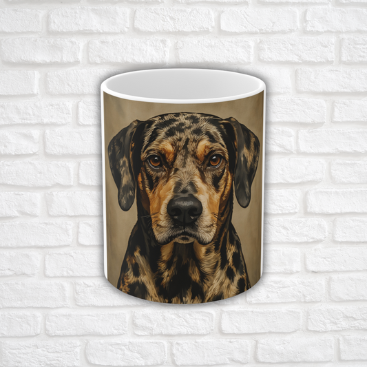 American Leopard Hound Coffee Mug | Unique Dog Lover Gift | Watercolor Leopard Hound Art