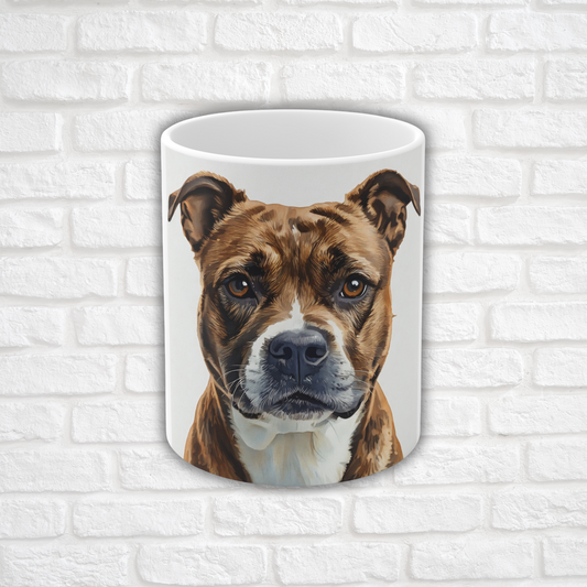 American Staffordshire Terrier Coffee Mug | AmStaff Dog Lover Gift | Watercolor Breed Art