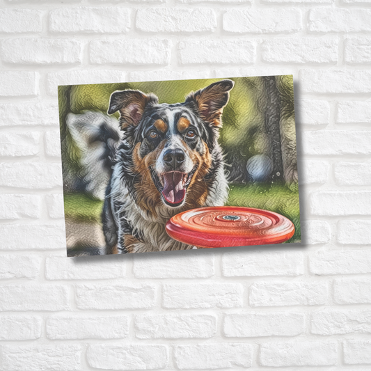 Australian Shepherd Greeting Card Set - Oil-Painted Dog Art | Blank Inside | Envelopes Included