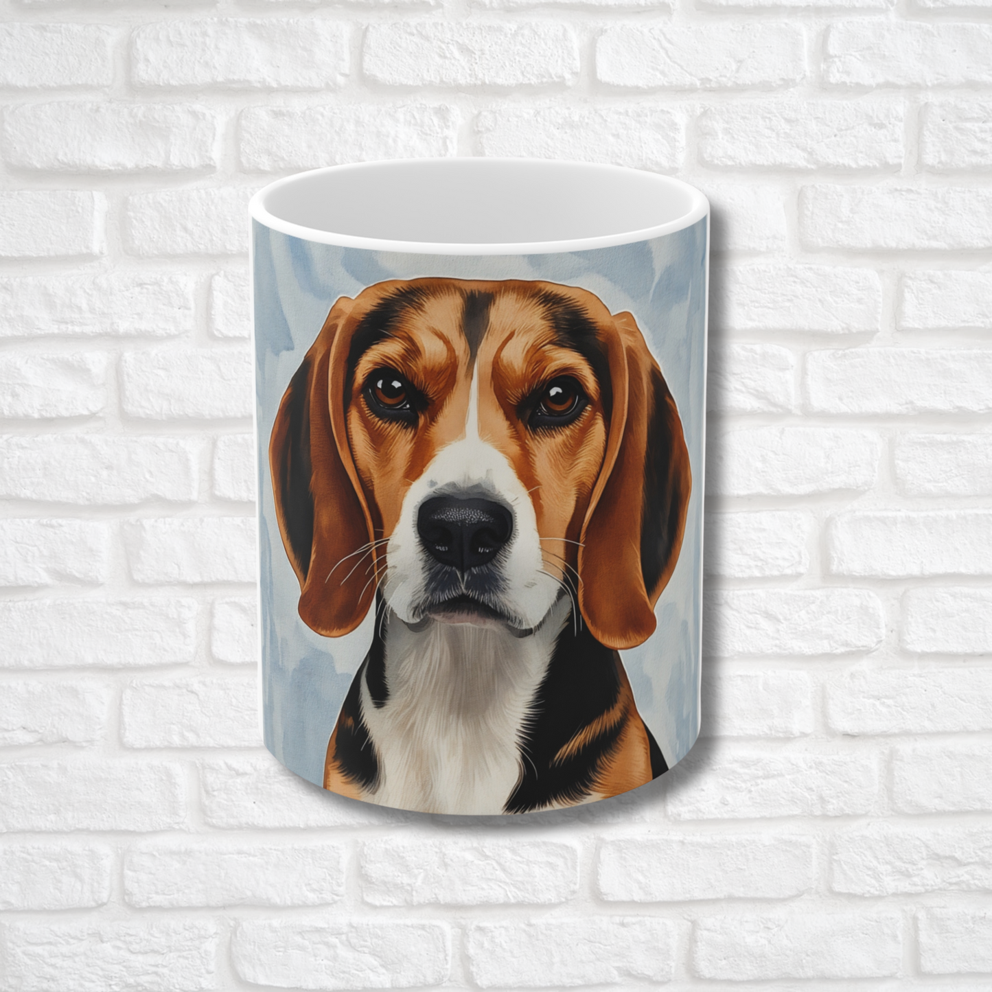 Beagle Coffee Mug – Watercolor Dog Headshot | Gift for Dog Lovers