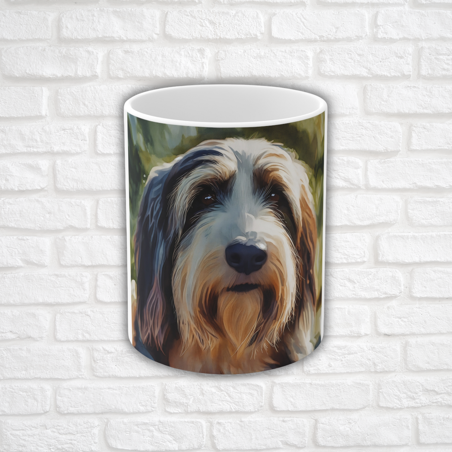 Bearded Collie Coffee Mug | Dog Lover Gift | Watercolor Bearded Collie Art | 11oz Ceramic Cup