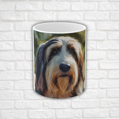 Bearded Collie Coffee Mug | Dog Lover Gift | Watercolor Bearded Collie Art | 11oz Ceramic Cup
