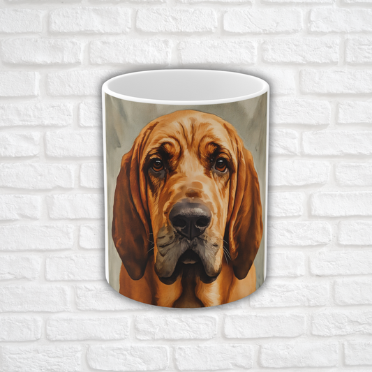 Bloodhound Coffee Mug | Dog Lover Gift | Durable Ceramic Mug with Noble Bloodhound Art