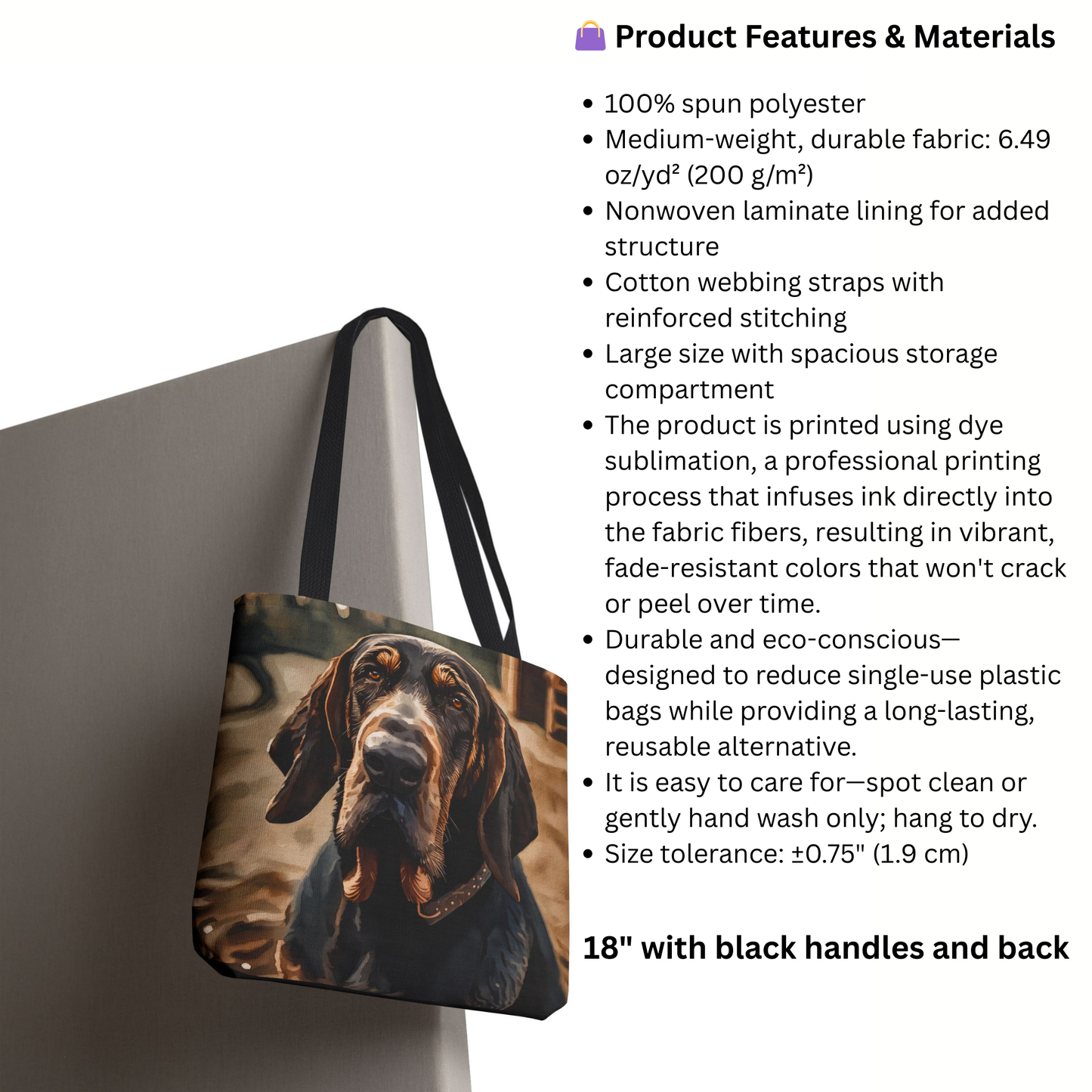 Bloodhound Tote Bag | Dog Lover Gift | Spacious Reusable Bag with Noble Bloodhound Art
