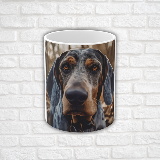 Bluetick Coonhound Coffee Mug | Dog Lover Gift | Stylish Ceramic Mug with Bluetick Hound Art