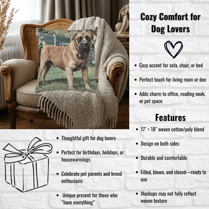 Boerboel Woven Decorative Pillow – Dog Lover Home Décor Gift
