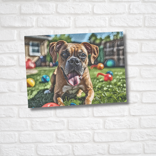 Boxer Greeting Card Set - Oil-Painted Dog Art | Blank Inside | Envelopes Included