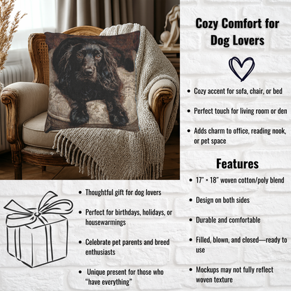 Boykin Spaniel Pillow | Dog Lover Home Décor | Decorative Woven Throw Pillow