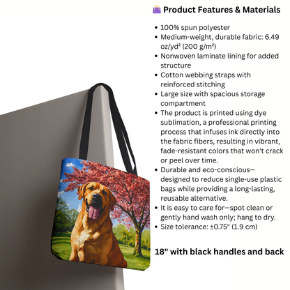Broholmer Tote Bag | Dog Lover Gift | Durable Polyester Canvas Tote