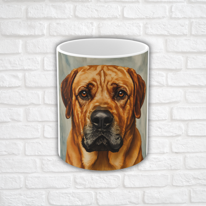 Broholmer Coffee Mug | Dog Lover Gift | Classic Ceramic Mug with Broholmer Art