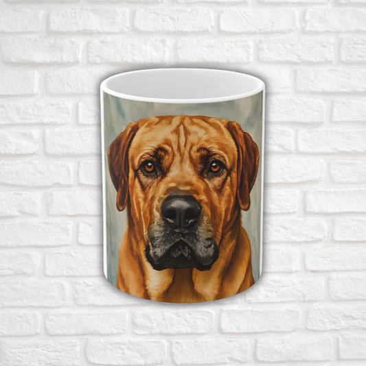 Broholmer Coffee Mug | Dog Lover Gift | Classic Ceramic Mug with Broholmer Art