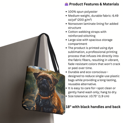 Brussels Griffon Tote Bag | Dog Lover Gift | Stylish Reusable Shopping Bag