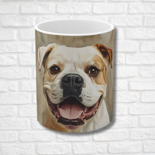 Bulldog Coffee Mug – Watercolor Dog Headshot | Gift for Dog Lovers
