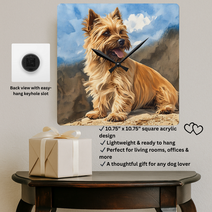 Cairn Terrier Wall Clock | Dog Lover Gift | Decorative Acrylic Wall Art