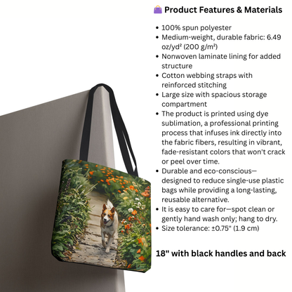 Canaan Dog Tote Bag | Dog Lover Gift | Stylish Reusable Canvas Bag with Elegant Canaan Dog Art