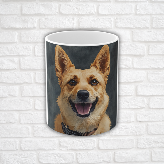 Carolina Dog Coffee Mug | Dog Lover Gift | Durable Ceramic Cup with Elegant Carolina Dog Art