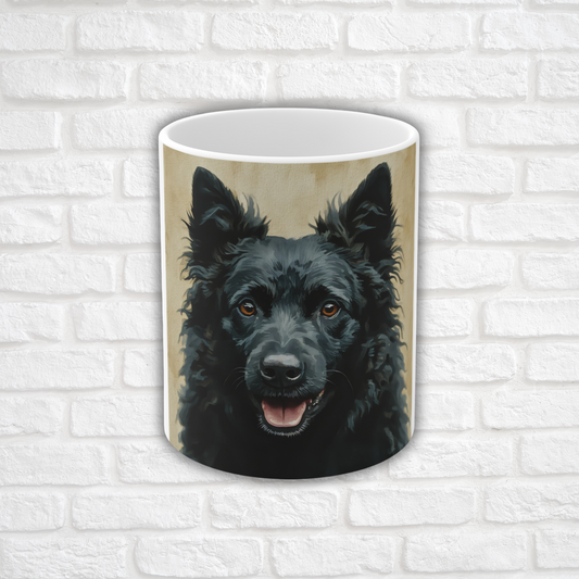 Croatian Sheepdog Coffee Mug – Elegant Watercolor Dog Lover Gift – 11oz Ceramic
