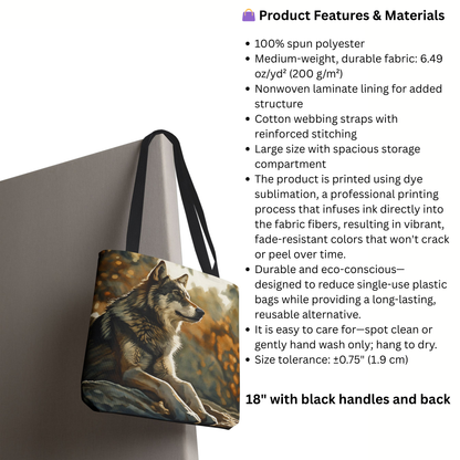 Czechoslovakian Vlcak Tote Bag – Wolfdog Art Reusable Polyester Bag