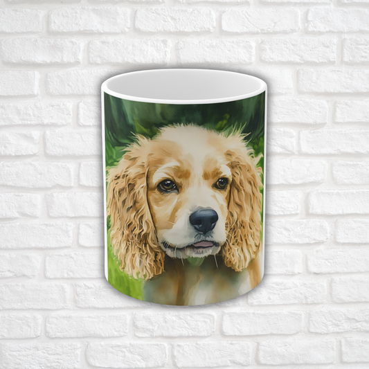 English Cocker Spaniel Coffee Mug – Elegant Watercolor Dog Art – Perfect Gift for Spaniel Lovers