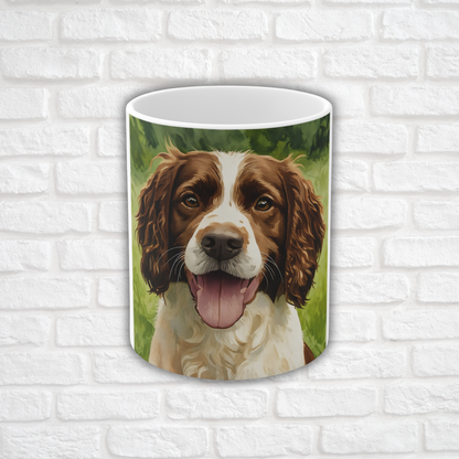 English Springer Spaniel Coffee Mug – Watercolor Dog Portrait – Gift for Springer Lovers