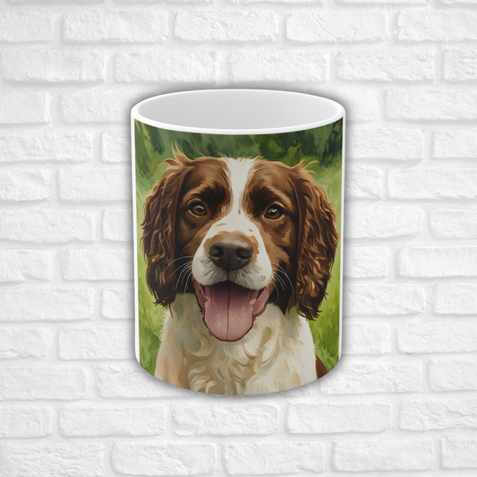 English Springer Spaniel Coffee Mug – Watercolor Dog Portrait – Gift for Springer Lovers