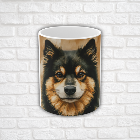 Finnish Lapphund Coffee Mug – Watercolor Dog Lover Gift