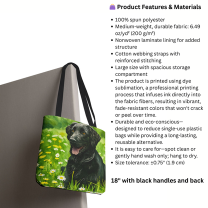 Flat-Coated Retriever Tote Bag – Watercolor Dog Art Gift