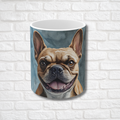 French Bulldog Coffee Mug – Watercolor Dog Headshot | Gift for Dog Lovers