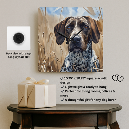 German Shorthaired Pointer Wall Clock – Watercolor Dog Lover Gift