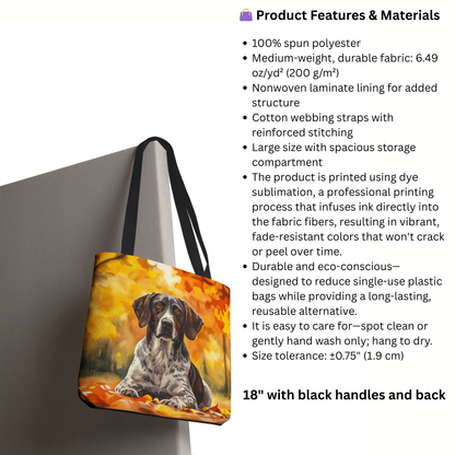 German Shorthaired Pointer Tote Bag – Watercolor Dog Art Gift
