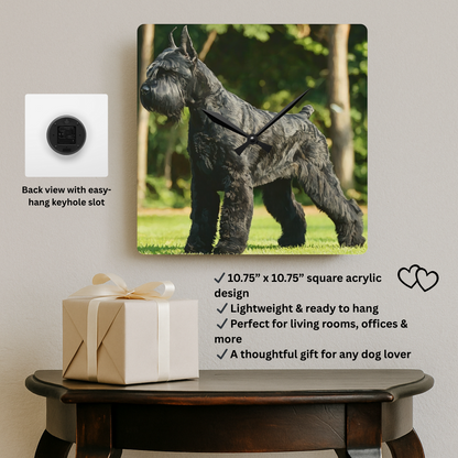 Giant Schnauzer Wall Clock – Watercolor Dog Lover Home Décor