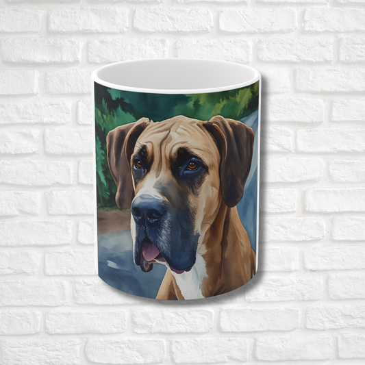 Great Dane Coffee Mug – Watercolor Dog Headshot | Gift for Dog Lovers