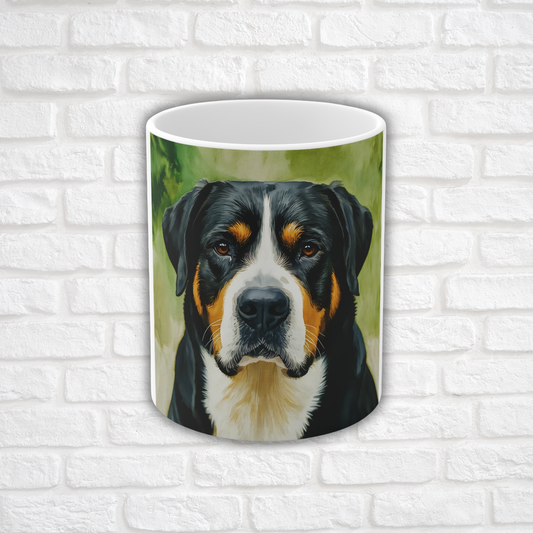 Greater Swiss Mountain Dog Coffee Mug | 11 oz Ceramic Dog Lover Gift with C Handle