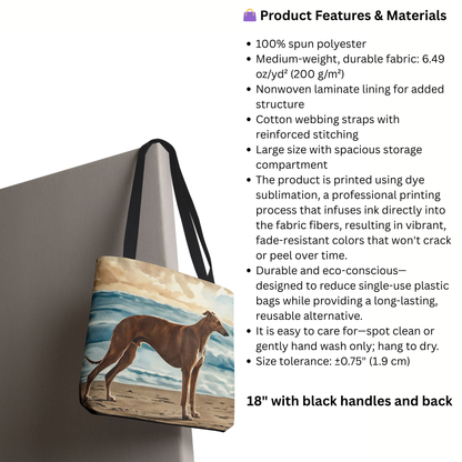 Greyhound Tote Bag | Elegant Reusable Dog Lover Gift