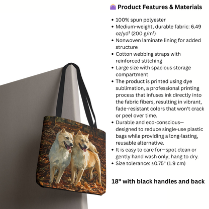 Hokkaido Dog Tote Bag | Japanese Breed Reusable Gift