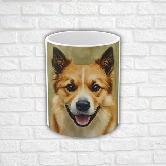 Icelandic Sheepdog Coffee Mug | Nordic Charm | 11 oz Ceramic Dog Mug with C Handle