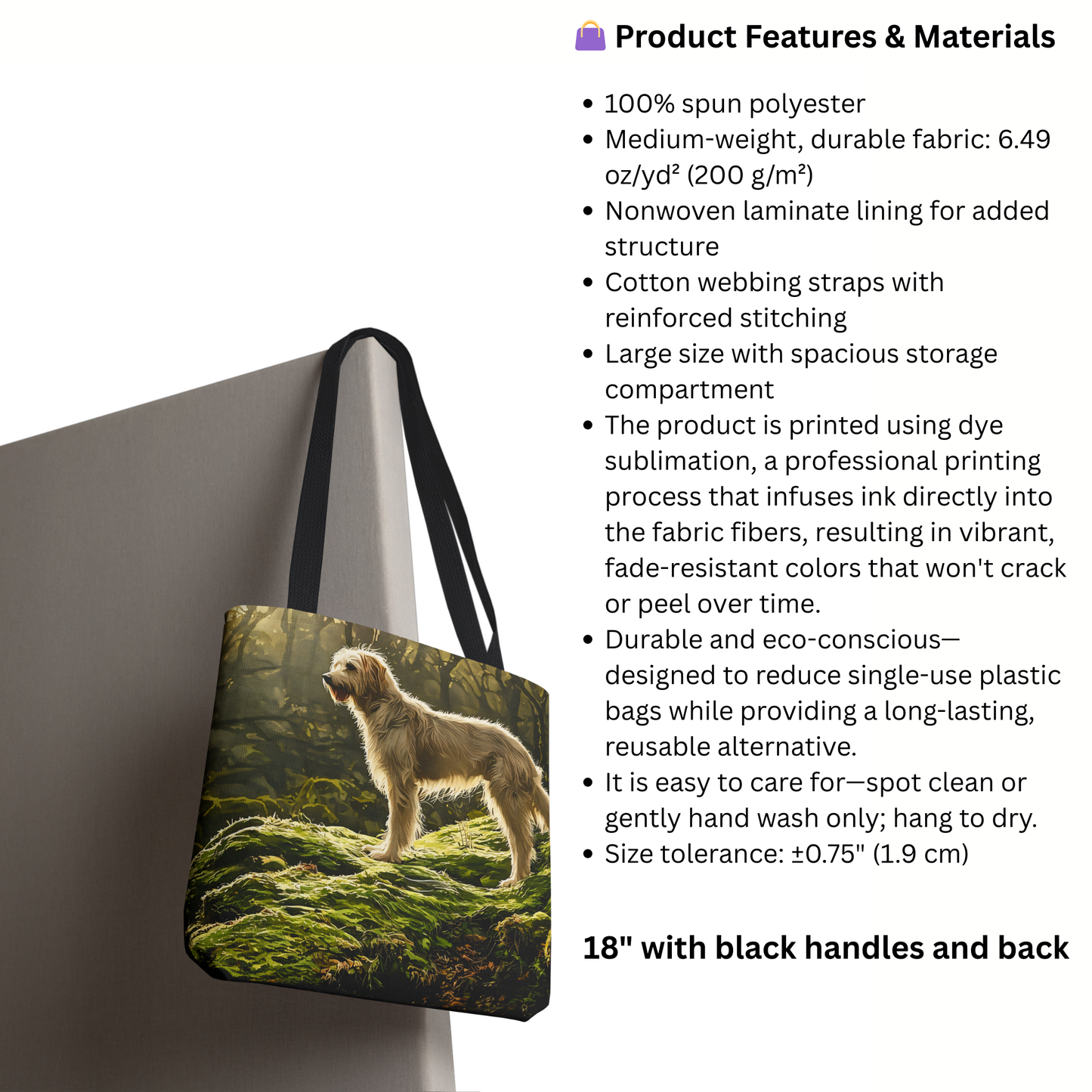 Irish Wolfhound Tote Bag – Gentle Giant Dog Lover Gift